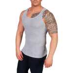 4er Set Unterhemd  Unterwäsche Feinripp 100% Baumwolle Grau/4XL