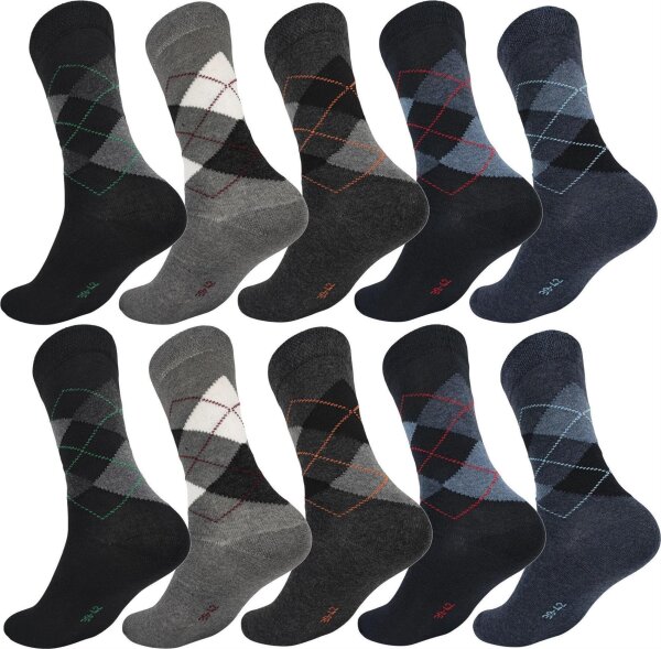 10 Paar Herren Socken mit Komfortbund – Klassisch & Bequem für Alltag und Sport