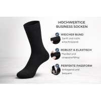 10 Paar Herren Business Socken – Komfortbund – 80% Baumwolle – Schwarz oder Karo Mix