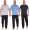 Herren Pyjama Set kurzarm & lange Hose – Schlafanzug Baumwollmix-