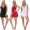 Negligé Damen Mini Nachtkleid Lingerie mit Raffung & Volant, Stretch,