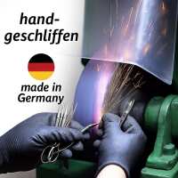 Solingen Nagelschere gehärteter Stahl Extra scharf mit gebogener Schneide Echt-Leder Etui