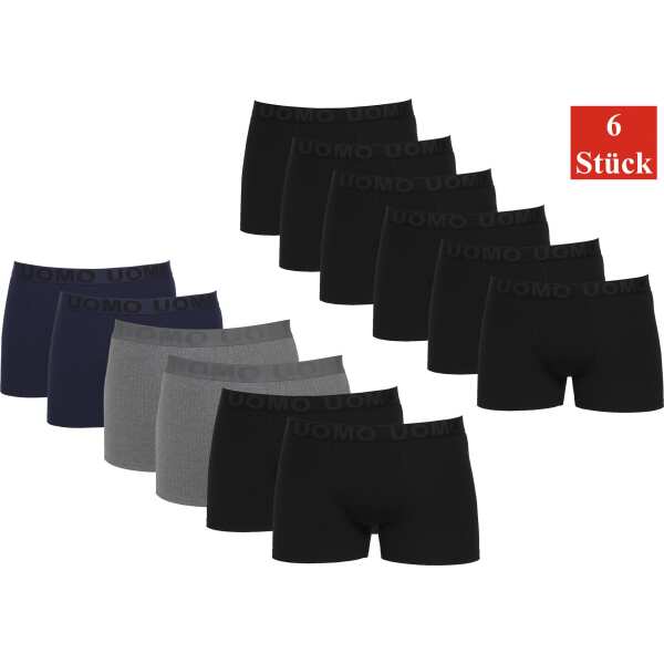 Herren Boxershorts 6er Pack – Baumwolle mit Elasthan – Unterhosen Set