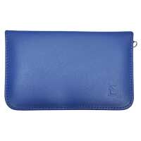 12teiliges Solingen* Maniküre Set mit Leder-Etui Nagelpflege, Made in Germany Blau