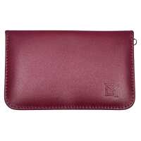 12teiliges Solingen* Maniküre Set mit Leder-Etui Nagelpflege, Made in Germany Magenta