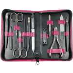 12teiliges Solingen* Maniküre Set mit Leder-Etui...
