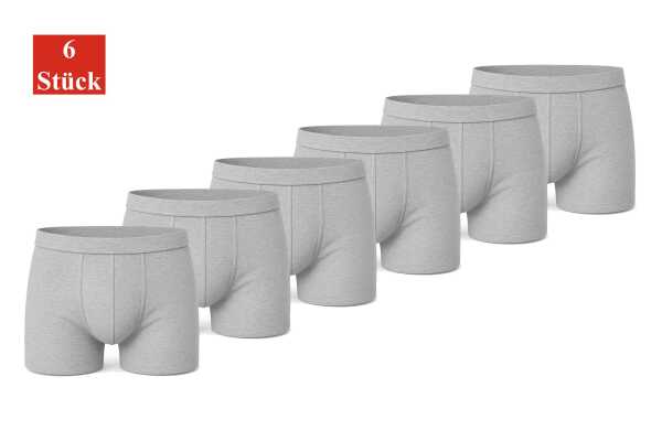Boxershorts Herren Retroshorts Unterwäsche Unterhosen Baumwolle; Grau XL