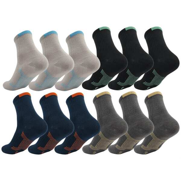 3 Paar Herren Quarter Socken halbhoch mit Belüftung Sport Freizeit Baumwolle
