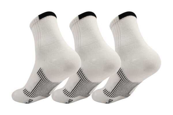 3 Paar Herren Sport Sneaker Socken Quarter Socks Kurzsocken Halbsocken Ecru/43-46