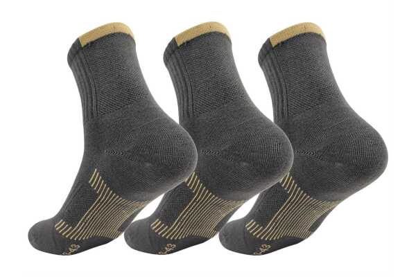 3 Paar Herren Sport Sneaker Socken Quarter Socks Kurzsocken Halbsocken Grau/43-46