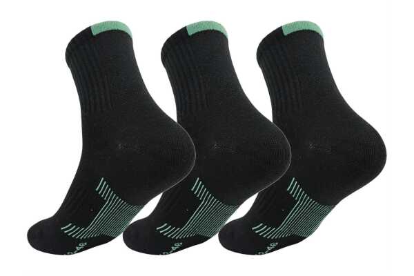 3 Paar Herren Sport Sneaker Socken Quarter Socks Kurzsocken Halbsocken Schwarz/40-43