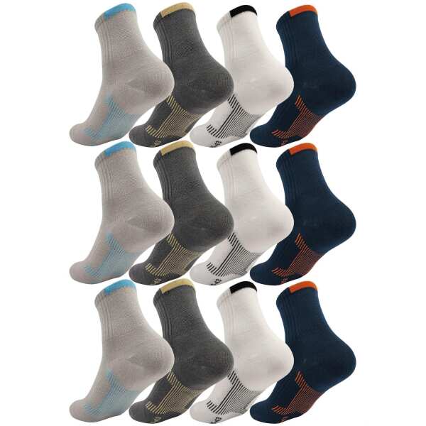 12 Paar Herren Sport Sneaker Socken Quarter Socks Kurzsocken Halbsocken Mix1/43-46