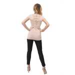 Damen Longshirt Spitzeneinsatz am Rücken Gr. S/M;
