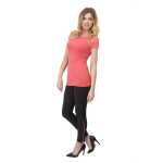 Damen Longshirt Spitzeneinsatz am Rücken Gr. S/M;