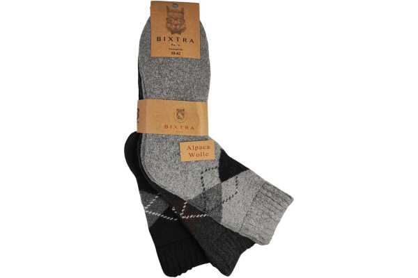 3 Paar Alpaka Socken Wollsocken Herren Wintersocken,  Mix8/43-46