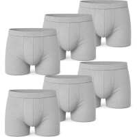 Herren Boxer Shorts Set – Baumwolle,  Grau-Meliert L 6