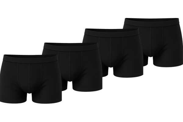 Herren Boxer Shorts Set – Baumwolle,  Schwarz S 4