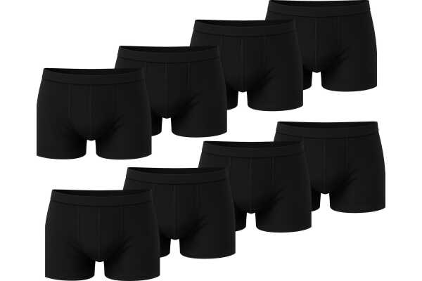 Herren Boxer Shorts Set – Baumwolle,  Schwarz S 8