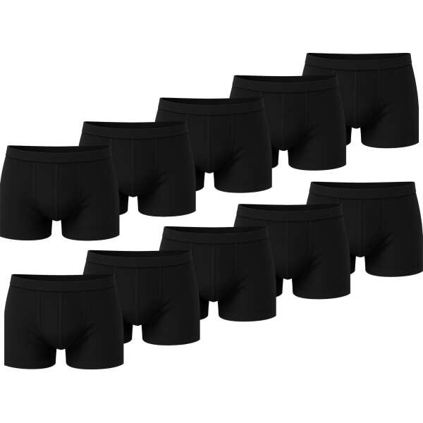 Herren Boxer Shorts Set – Baumwolle,  Schwarz XL 10
