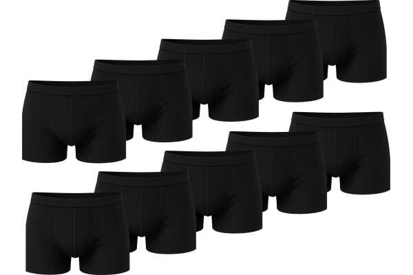 Herren Boxer Shorts Set – Baumwolle,  Schwarz XL 10