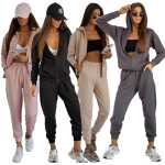 Damen Jogginganzug Hoodie & Hose, Made in EU, S - XL