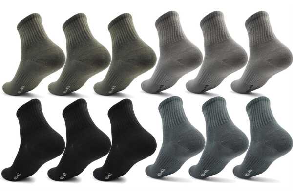 3 Paar Herren Quarter Socken halbhoch mit Belüftung Sport Freizeit Baumwolle