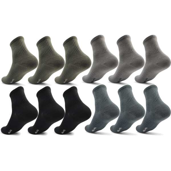 3 Paar Herren Quarter Socken halbhoch mit Belüftung Sport Freizeit Baumwolle