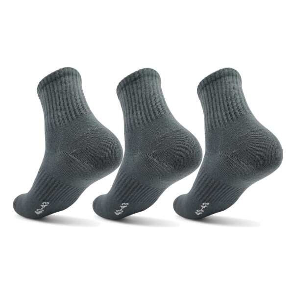3 Paar Herren Quarter Socken halbhoch mit Belüftung Sport Freizeit Baumwolle Marineblau/40-43