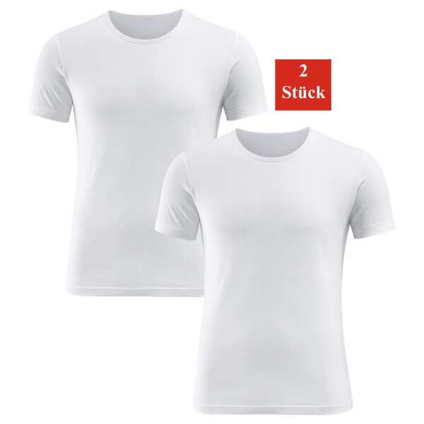 Herren 2x Unterhemd aus 100 % Baumwolle – Nahtloses Basic Shirt ohne Seitennähte, atmungsaktiv & hautfreundlich