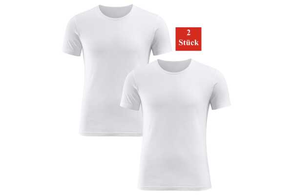 Herren 2x Unterhemd aus 100 % Baumwolle – Nahtloses Basic Shirt ohne Seitennähte, atmungsaktiv & hautfreundlich