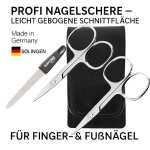 Solingen Nagelschere 2er Set mit Lederetui &...