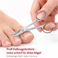Profi Fußnagelschere für dicke und feste Nägel Scharfe Präzisionsklingen aus Stahl – Made in Germany
