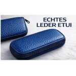 Maniküre-Etui mit Solingen Instrumenten – Nagelschere, Pinzette & Saphirfeile – Echtleder Dollaro Leder – Made in Germany