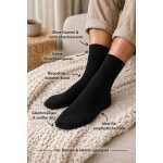 12 Paar Socken Damen & Herren Baumwolle – ohne Gummi, nicht einschneidend, bequemer Bund, rutschfest Schwarz/39-42
