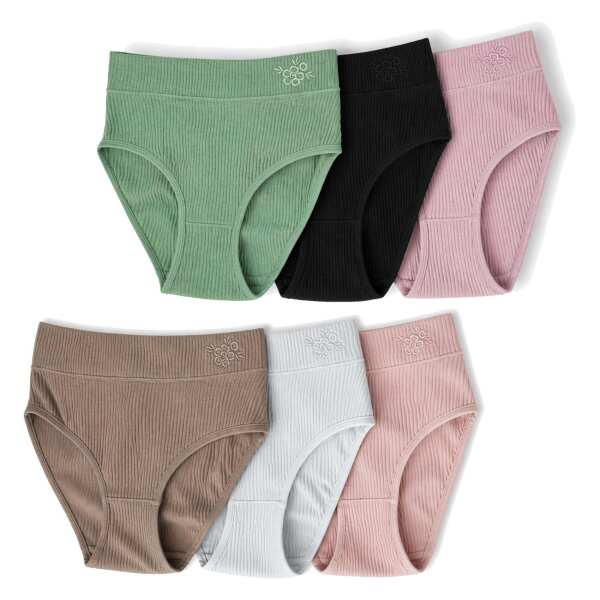 Damen Slips 6er Pack Baumwolle – bequem & atmungsaktiv