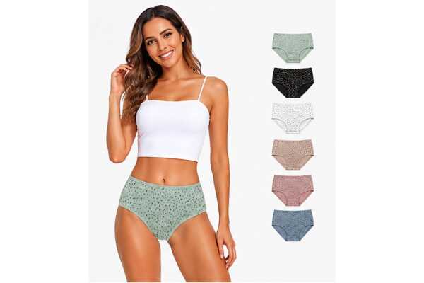 Damen Slips 6er Pack Baumwolle – bequem & atmungsaktiv