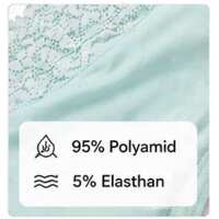 Damen Slips 6er Pack mit Spitze, elastisch & bequem, 95% Polyamid