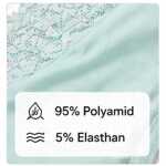Damen Slips 6er Pack mit Spitze, elastisch & bequem, 95% Polyamid