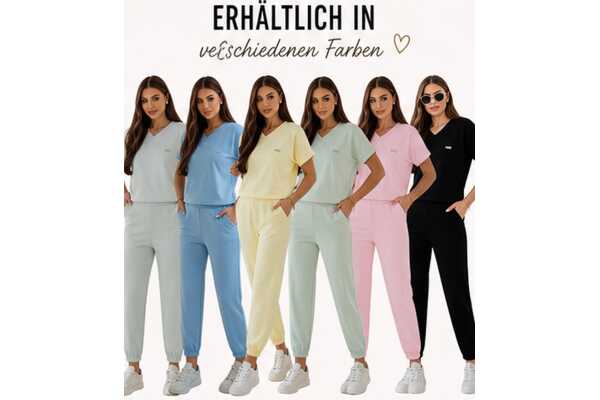 Damen Zweiteiler Jogginganzug – Viskose, bequem & elastisch, Gr. S/M L/XL