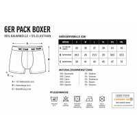 Boxershorts Herren 6er Pack Baumwolle Stretch –...