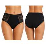 Damen Slips 6er Pack mit Spitze, elastisch & bequem, 95% Polyamid Mix6/3XL