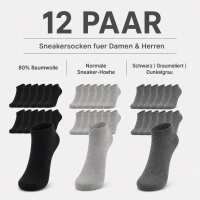 Unisex Sneakersocken Damen Herren Baumwolle, Sneaker Socken,