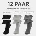 Unisex Sneakersocken Damen Herren Baumwolle, Sneaker Socken,