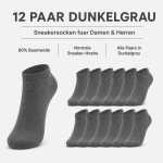 Unisex Sneakersocken Damen Herren Baumwolle, Sneaker Socken,