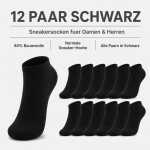 Unisex Sneakersocken Damen Herren Baumwolle, Sneaker Socken,