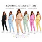 Damen Freizeitanzug 2-teilig – Baumwollmix Lounge...