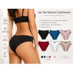 6er Set Damen Slips Baumwolle Unterhosen weich...
