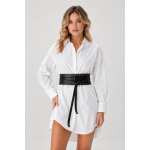 Damen Gürtel Bindegürtel Schwarz Boho Taillengürtel Lochmuster Elastischer Wickelgürtel