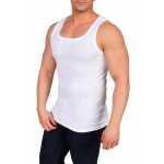 Herren Unterhemden 6er Pack Feinripp 100% Baumwolle, Weiß M bis 4XL