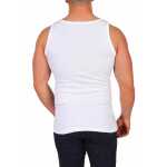 Herren Unterhemden 6er Pack Feinripp 100% Baumwolle, Weiß M bis 4XL